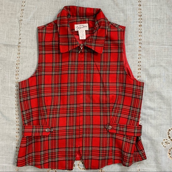 Vintage Tartan plaid wool vest - Picture 5 of 8